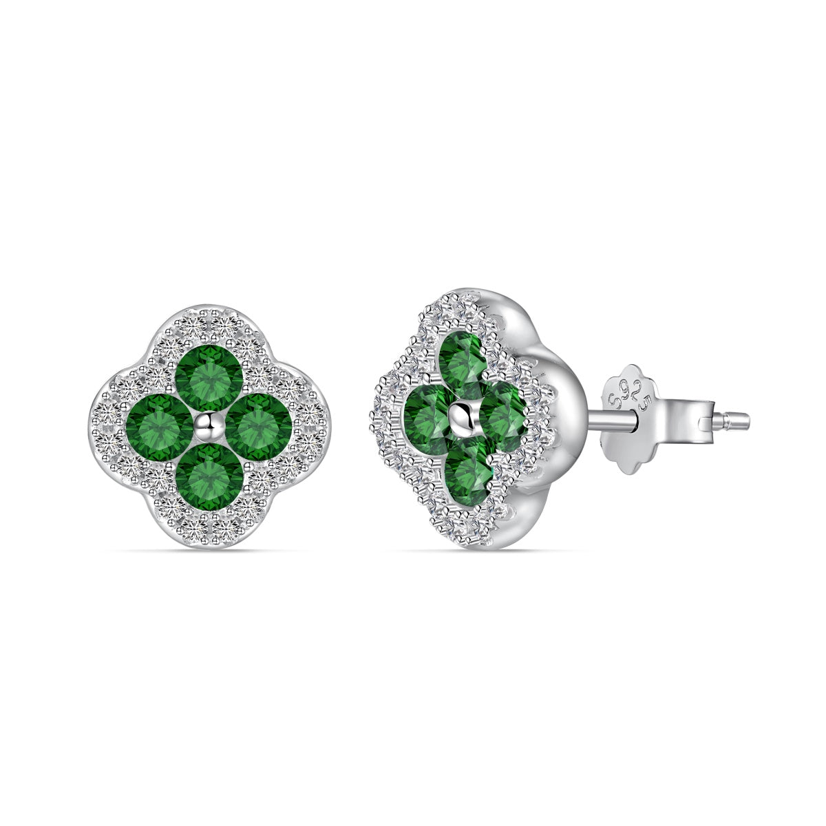 [Love More]Four-Leaf Clover Flower Shaped Earrings