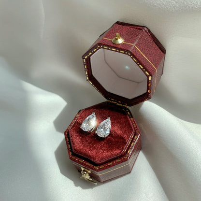 [Love More]Ornate Water Drop Shape Earrings