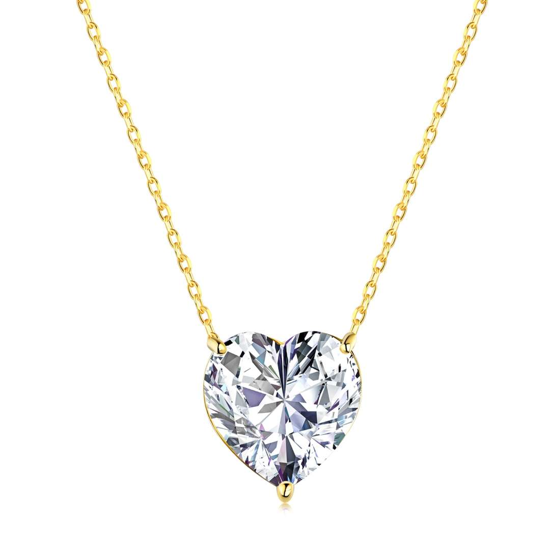 [Love More]6.0 carat Radiant Heart Shape Necklace