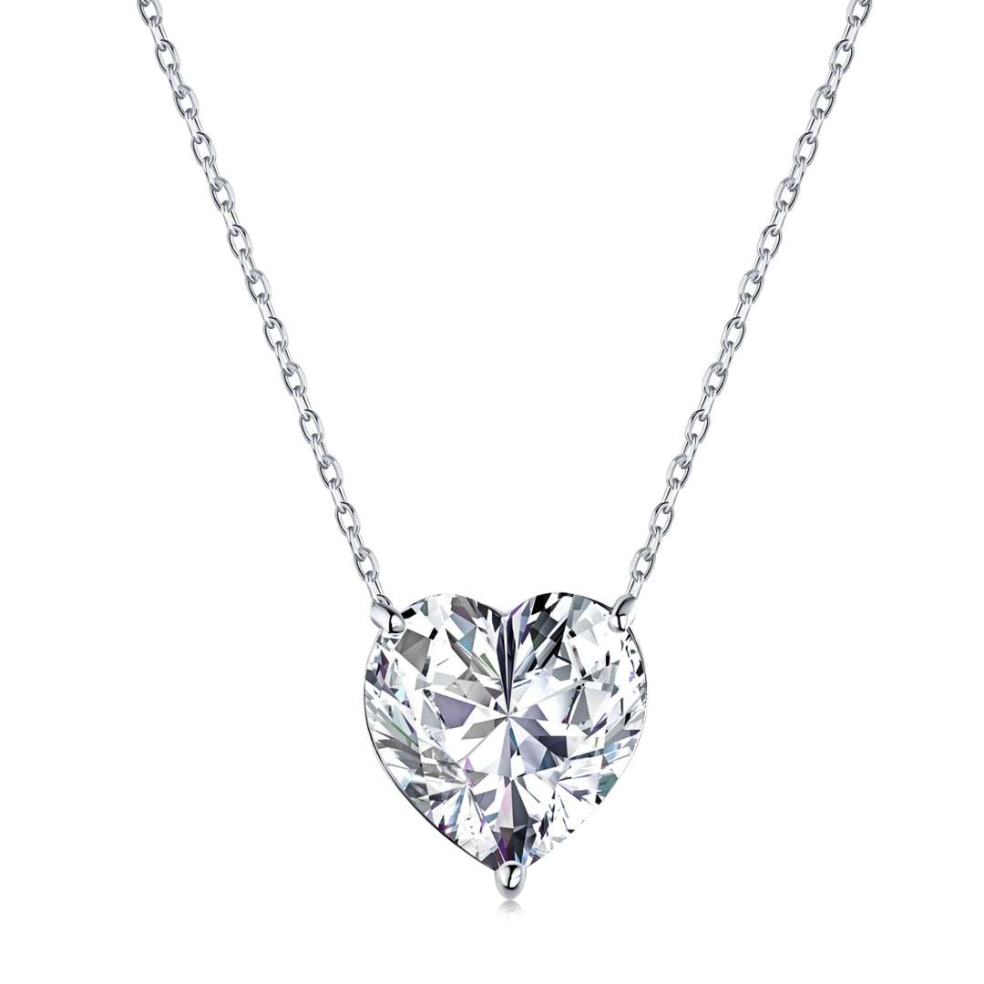 [Love More]6.0 carat Radiant Heart Shape Necklace