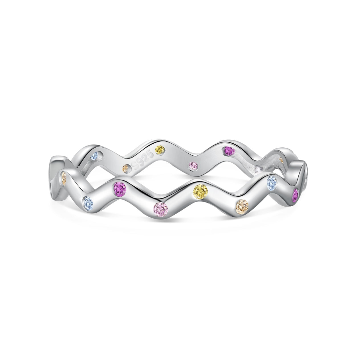[Love More]Ornate Vibrant Round Cut Daily Ring