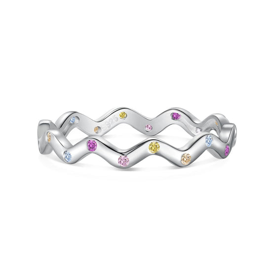 [Love More]Ornate Vibrant Round Cut Daily Ring