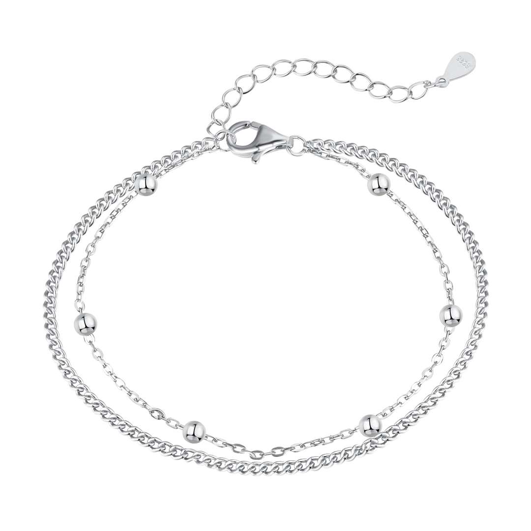 [Love More]Delicate Bead Double Layer Bracelet