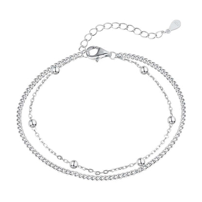 [Love More]Delicate Bead Double Layer Bracelet