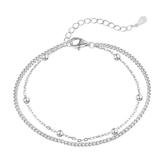 [Love More]Delicate Bead Double Layer Bracelet