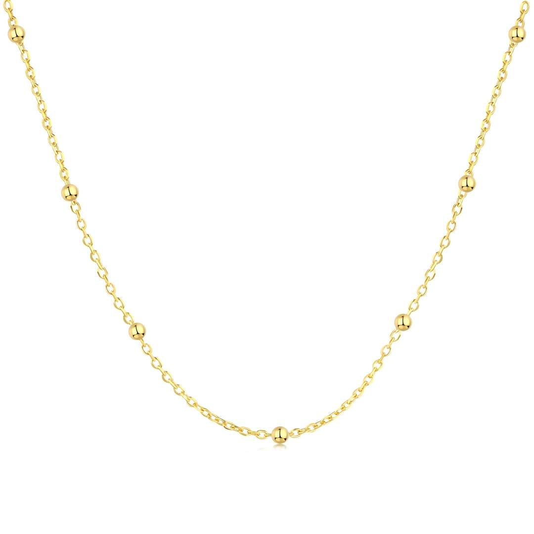 [Love More]Small Bead Clavicle Chain Simple Necklace