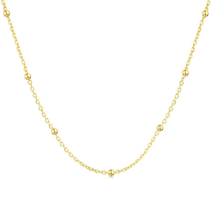 [Love More]Small Bead Clavicle Chain Simple Necklace