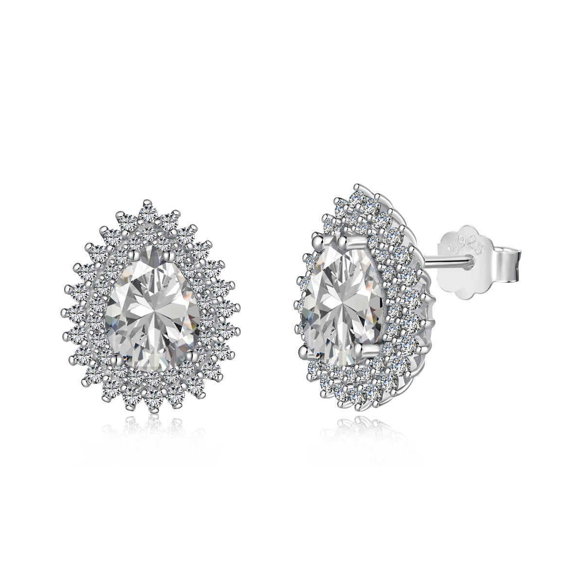 [Love More]Delicate Gorgeous Pear Cut Daily Earrings