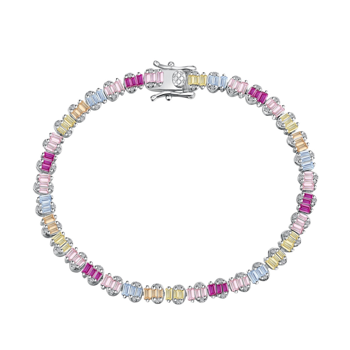 [Love More]Delicate Colorful Emerald Cut Party Bracelet
