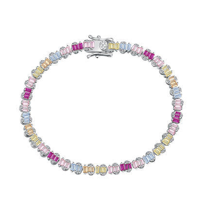 [Love More]Delicate Colorful Emerald Cut Party Bracelet
