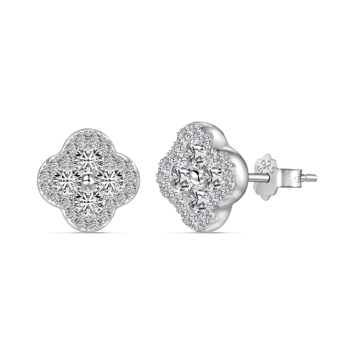 [Love More]Four-Leaf Clover Flower Shaped Earrings