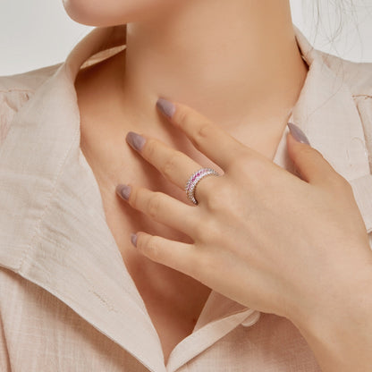 [Love More]Ornate Colorful Radiant Cut Daily Ring
