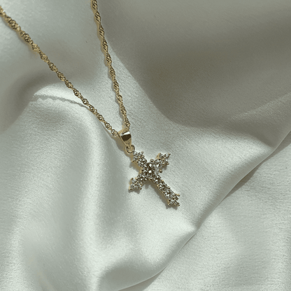 [Love More]Delicate Cross Shape Necklace