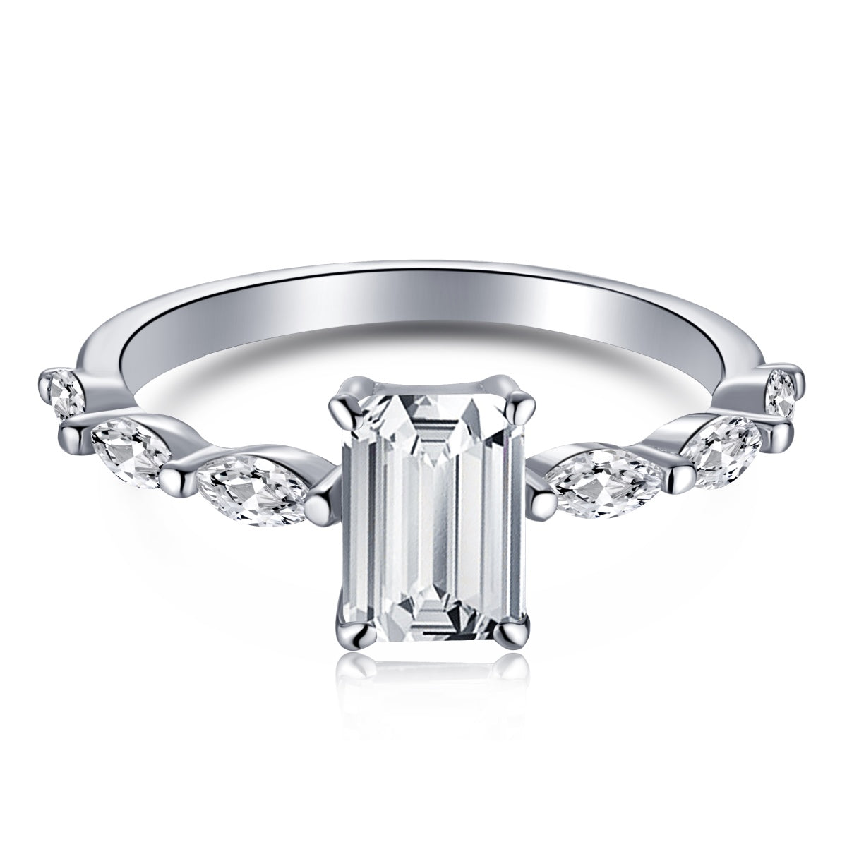 [Love More]1.0 Carat Dainty Resplendent Radiant Cut Daily Ring