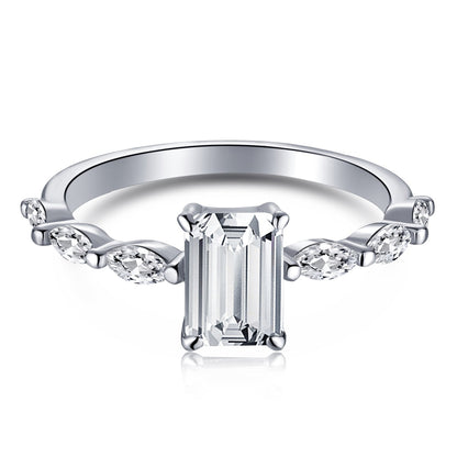 [Love More]1.0 Carat Dainty Resplendent Radiant Cut Daily Ring