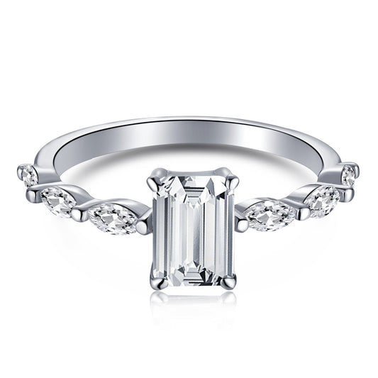 [Love More]1.0 Carat Dainty Resplendent Radiant Cut Daily Ring