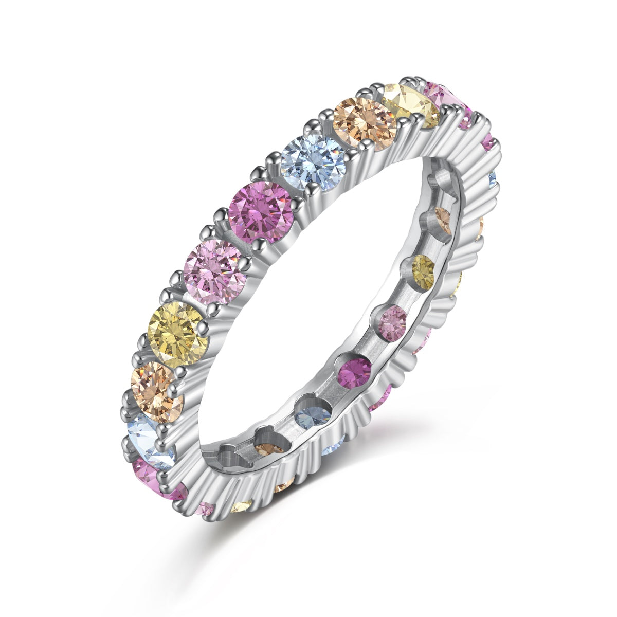 [Love More]Dazzling Lustrous Round Cut Tennis Ring