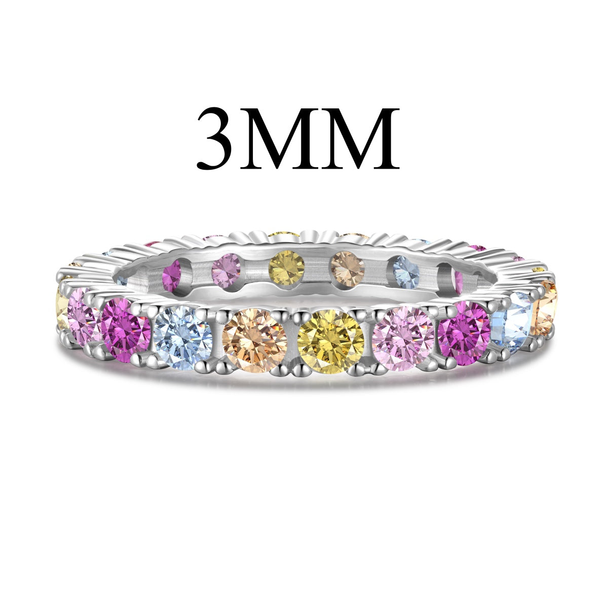 [Love More]Dazzling Lustrous Round Cut Tennis Ring