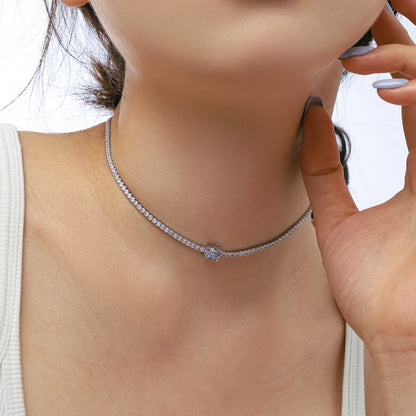 [Love More]1.0 Carat Shining Oval Cut Necklace