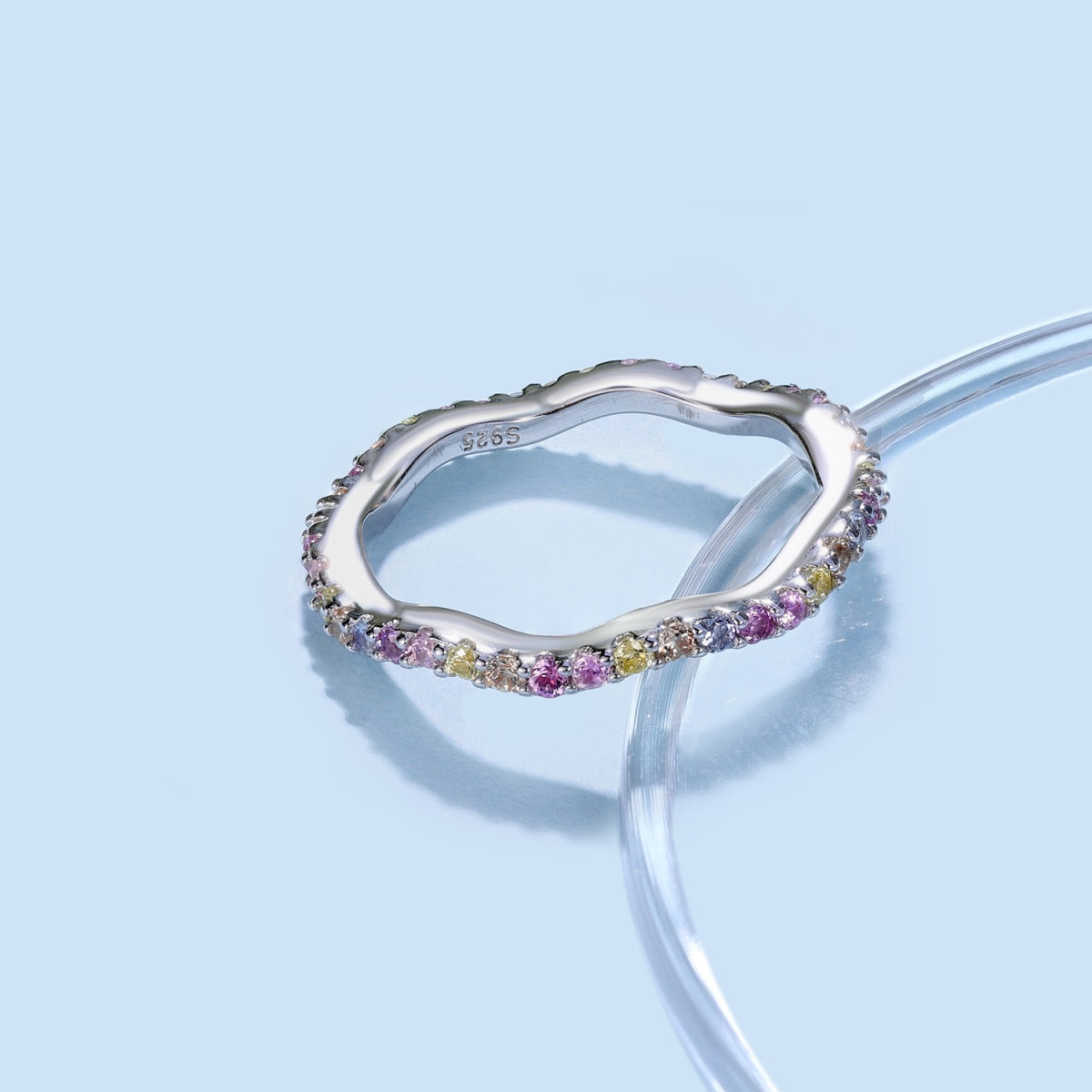 [Love More]Dainty Colorful Round Cut Party Ring