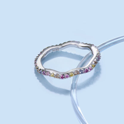 [Love More]Dainty Colorful Round Cut Party Ring