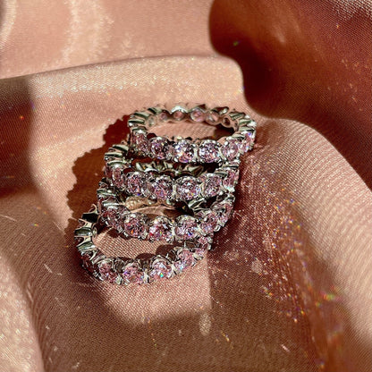 [Love More]Eternity Round Cut Tennis Ring