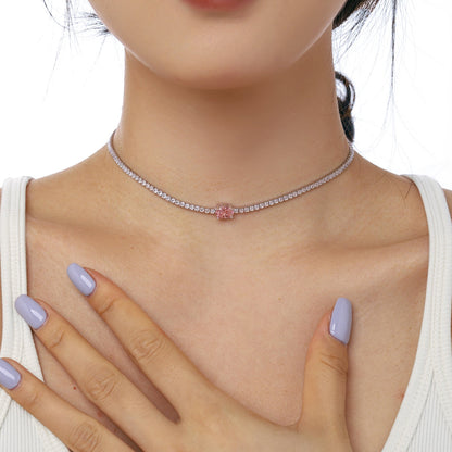 [Love More]1.0 Carat Shining Oval Cut Necklace