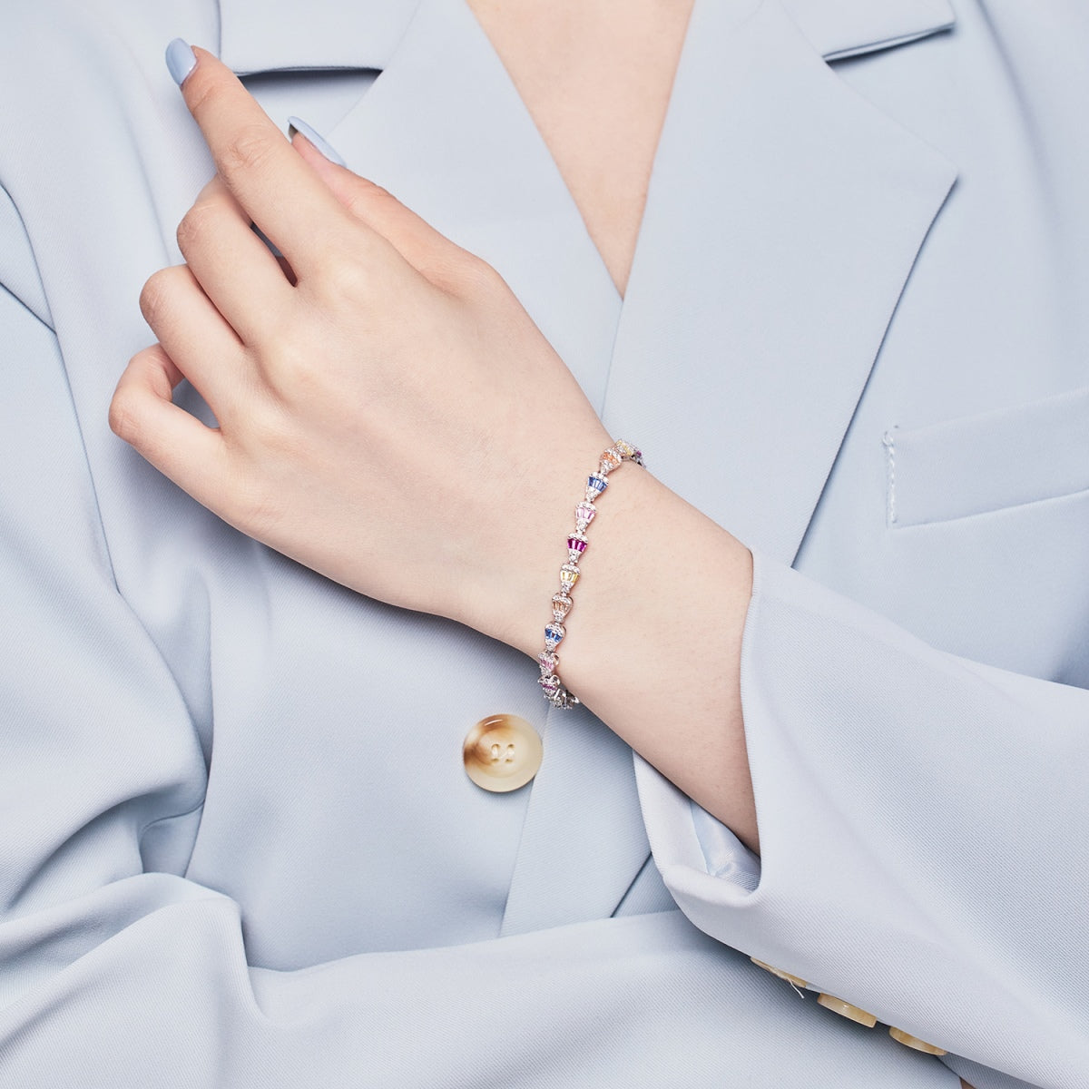[Love More]Radiant Water Drop Shape Daily Bracelet