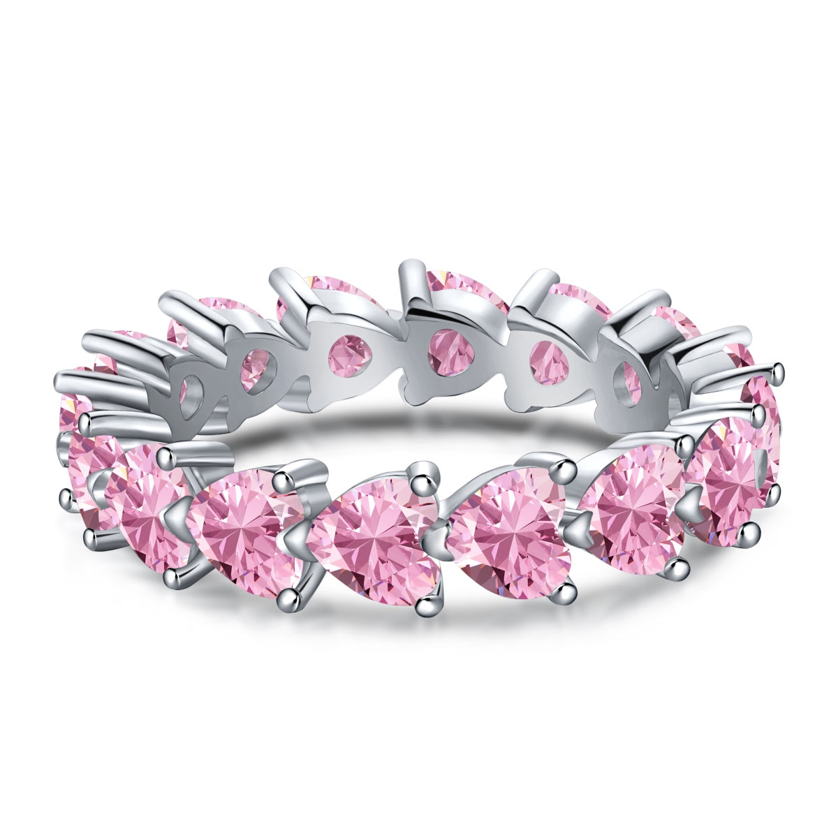 [Love More]0.25 Carat Radiant Romance Heart Cut Lover Ring