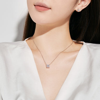 [Love More]1.0 Carat Radiant Princess Cut Wedding Earrings