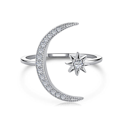 [Love More]Eternity Moon & Star Ring