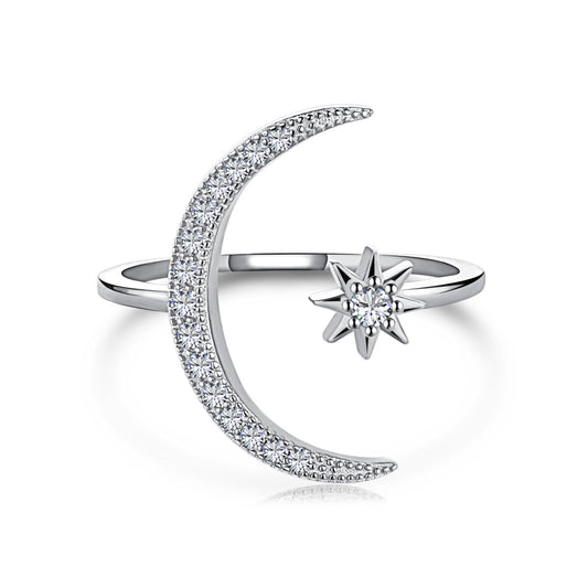 [Love More]Eternity Moon & Star Ring