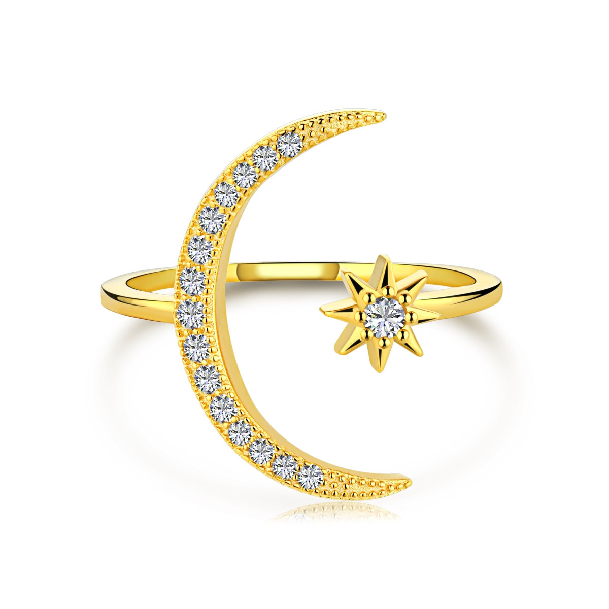 [Love More]Eternity Moon & Star Ring