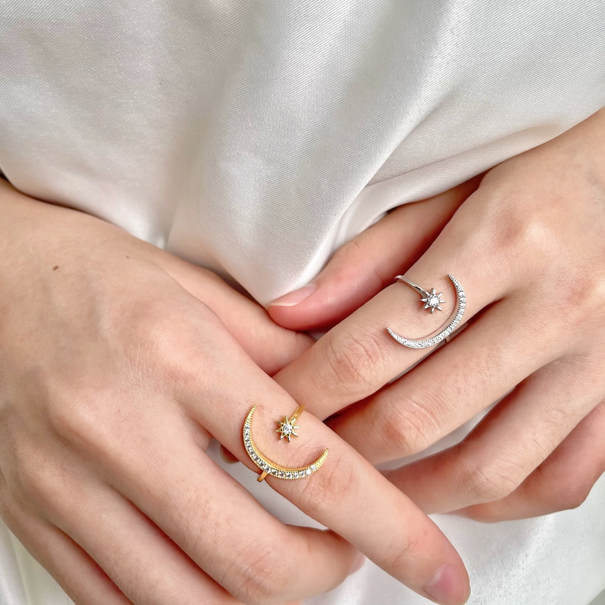 [Love More]Eternity Moon & Star Ring