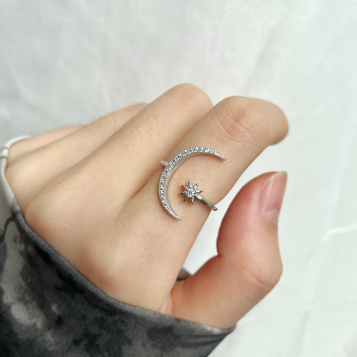[Love More]Eternity Moon & Star Ring