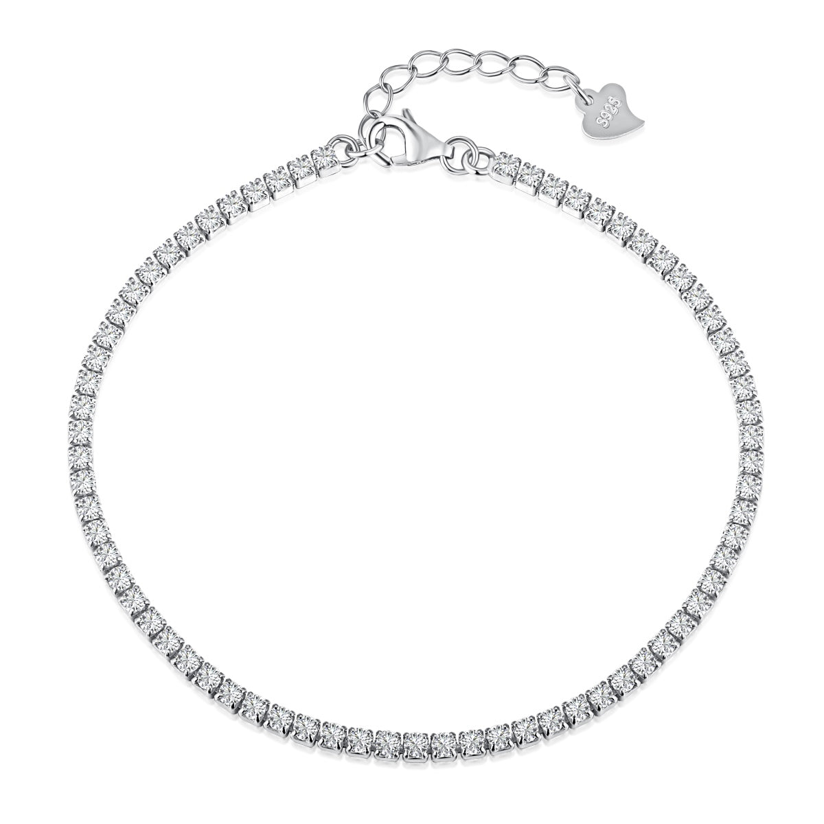 [Love More]Radiant Shinning Princess Cut Tennis Bracelet