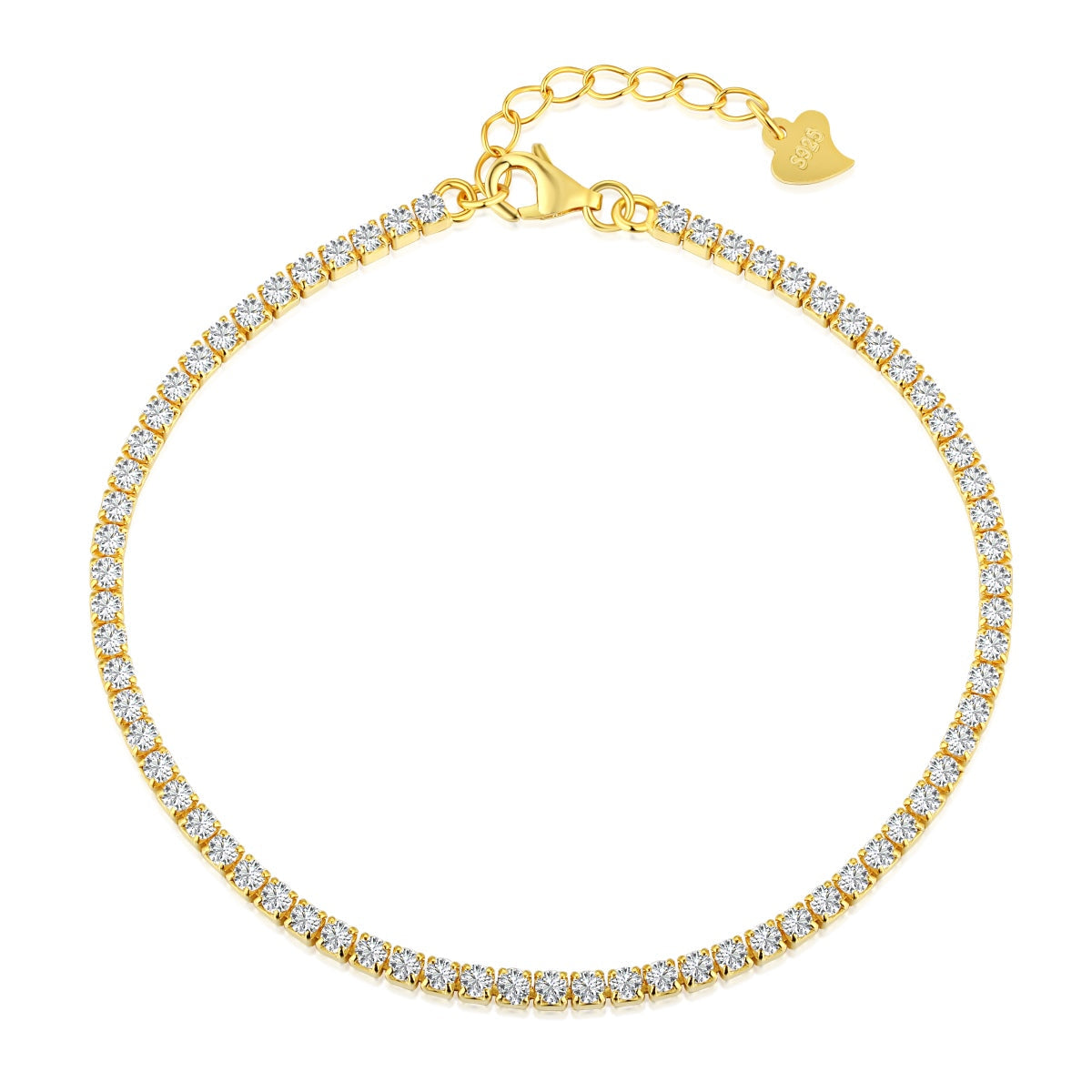 [Love More]Radiant Shinning Princess Cut Tennis Bracelet