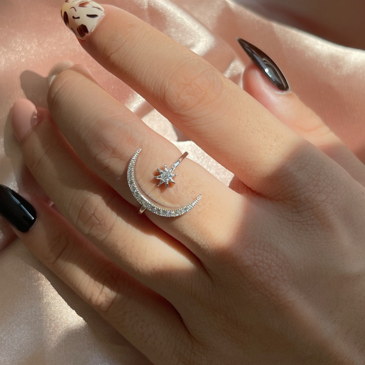 [Love More]Eternity Moon & Star Ring