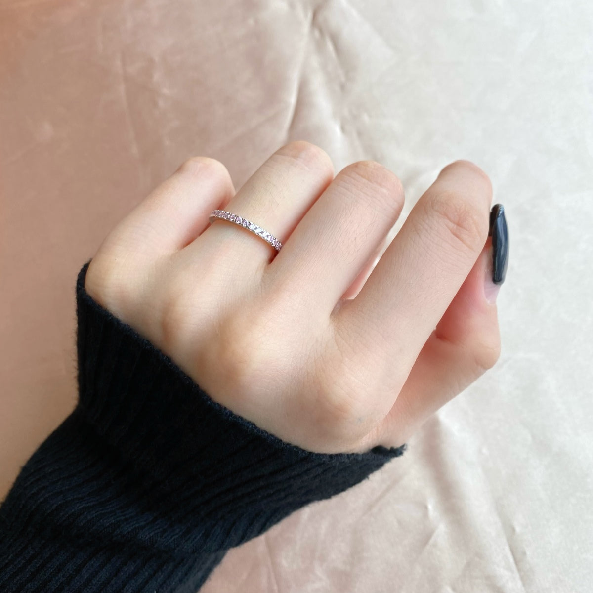 [Love More]Delicate Sparkling Round Cut Daily Ring
