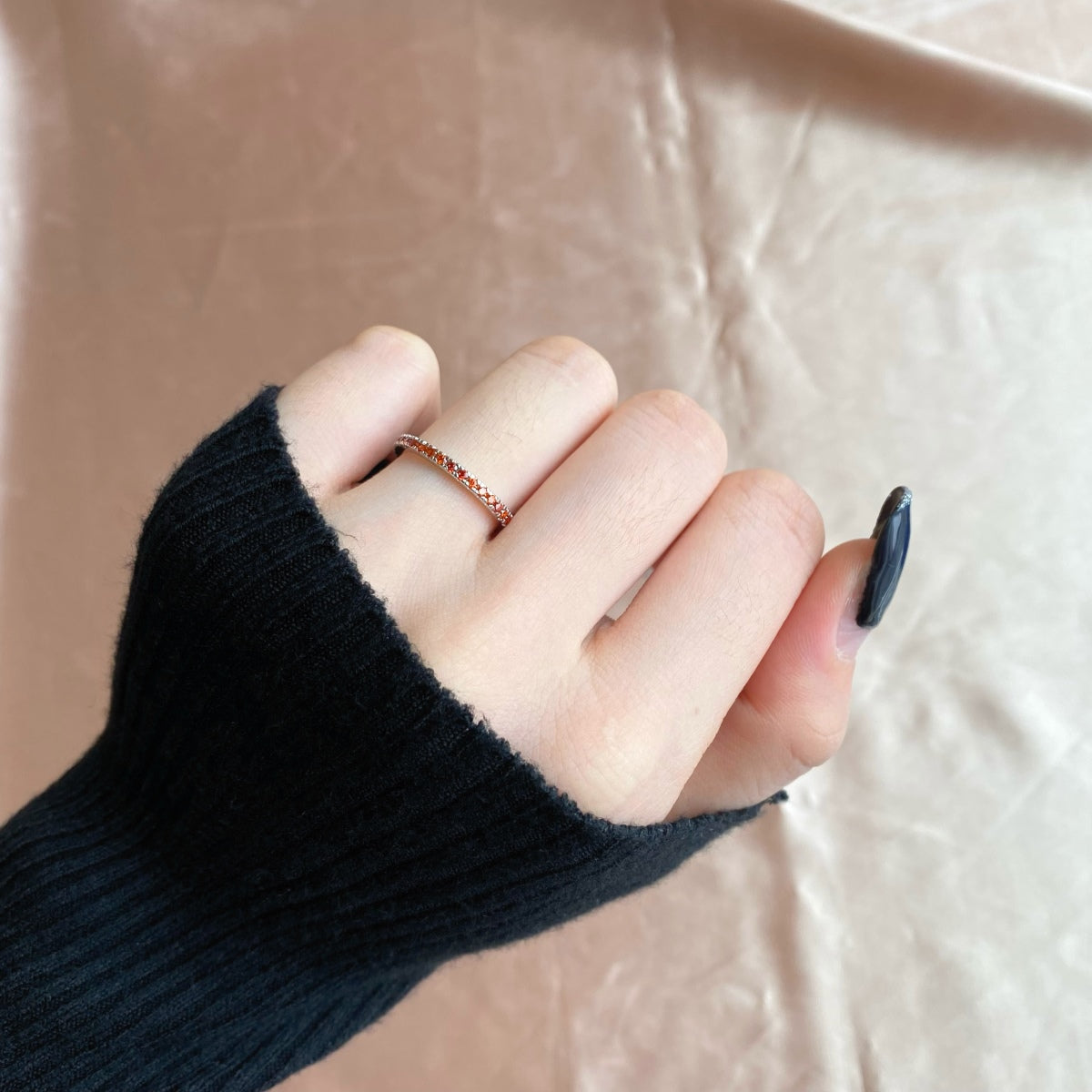 [Love More]Delicate Sparkling Round Cut Daily Ring