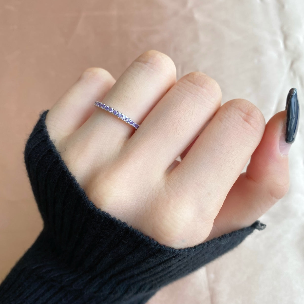 [Love More]Delicate Sparkling Round Cut Daily Ring