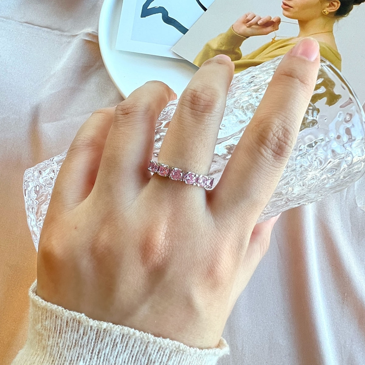 [Love More]Eternity Round Cut Tennis Ring