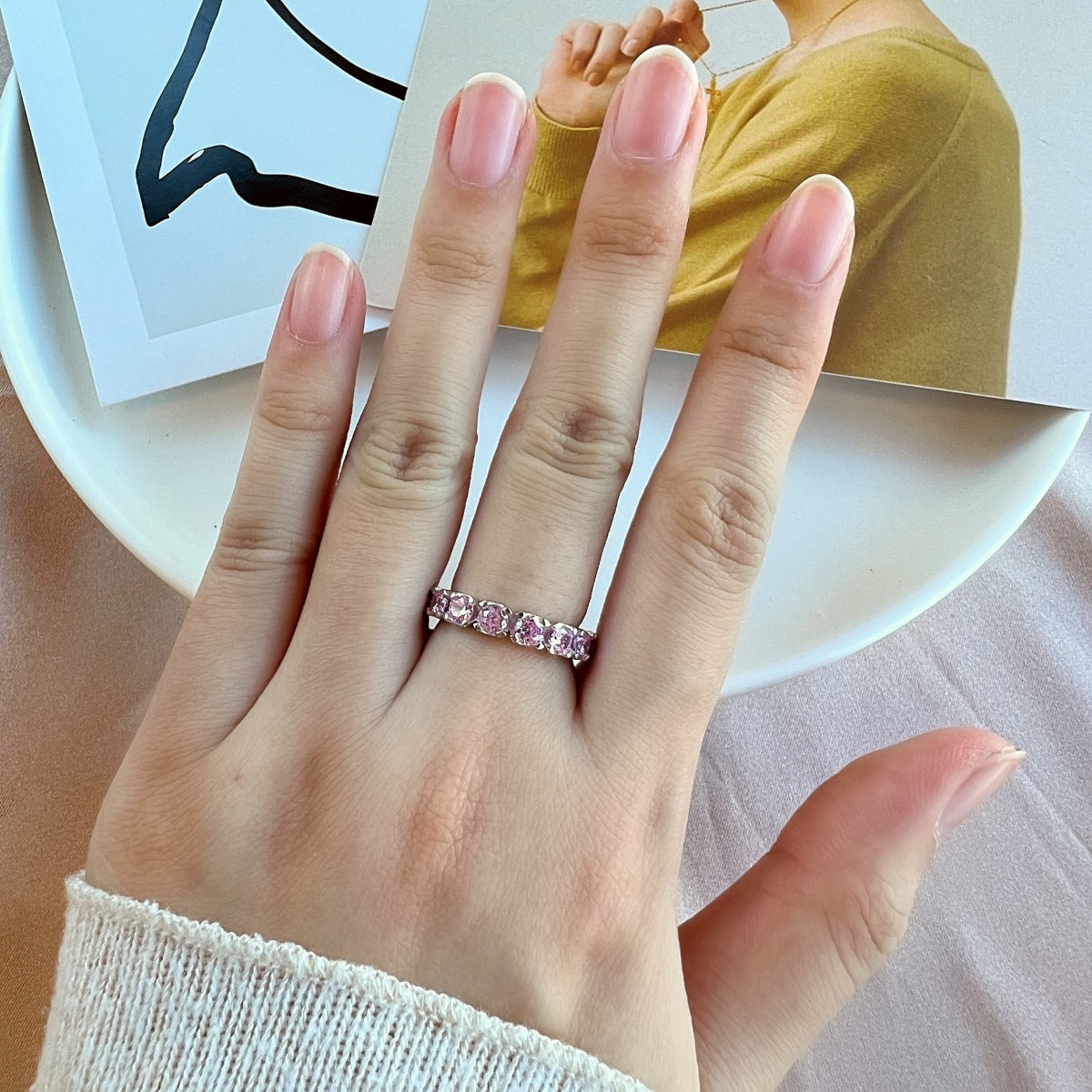 [Love More]Eternity Round Cut Tennis Ring