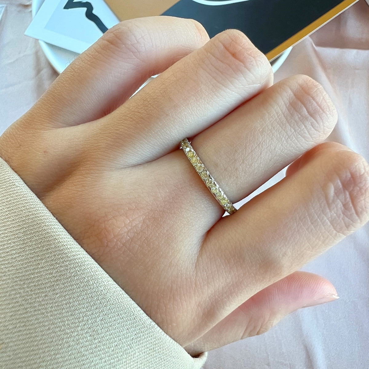 [Love More]Delicate Sparkling Round Cut Daily Ring