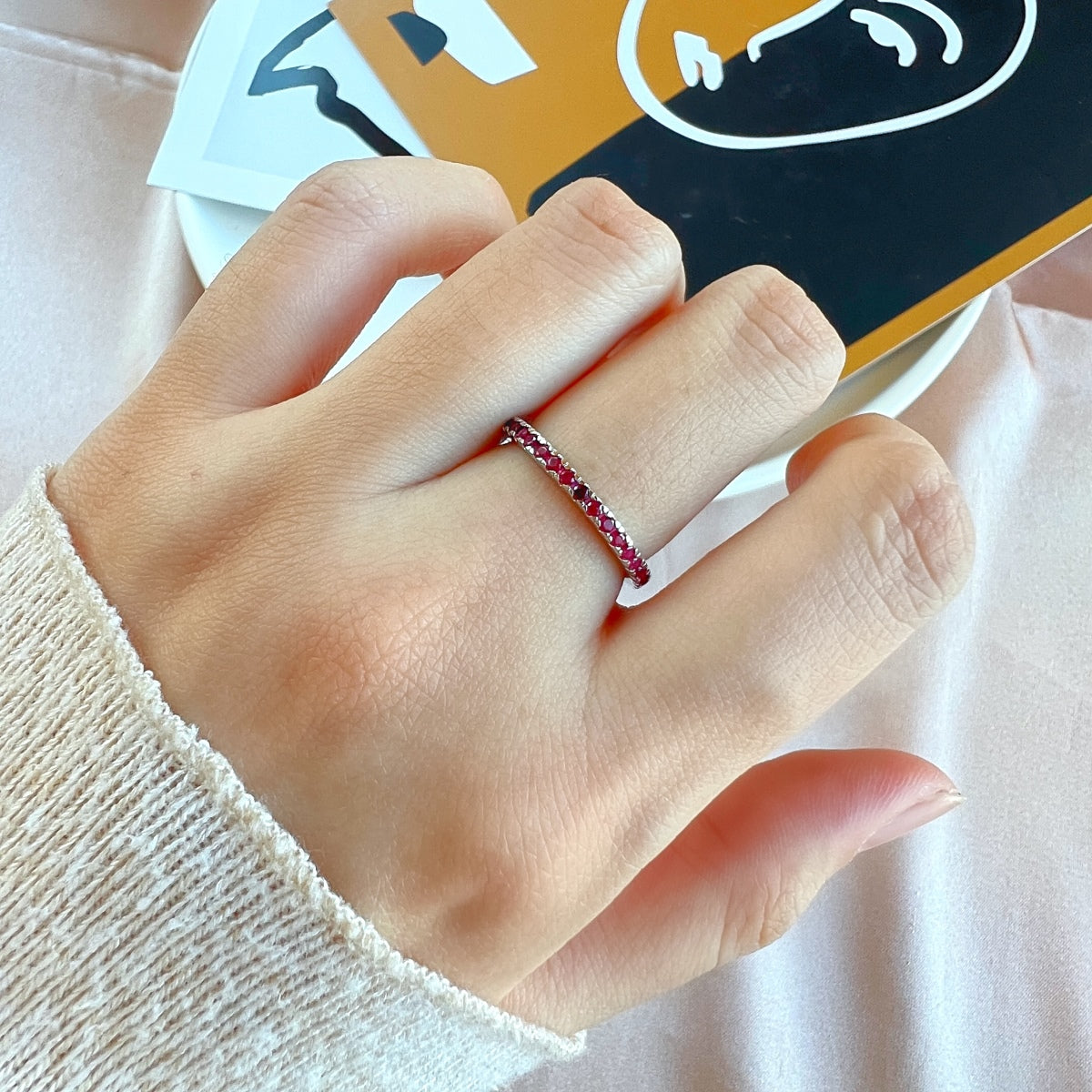 [Love More]Delicate Sparkling Round Cut Daily Ring