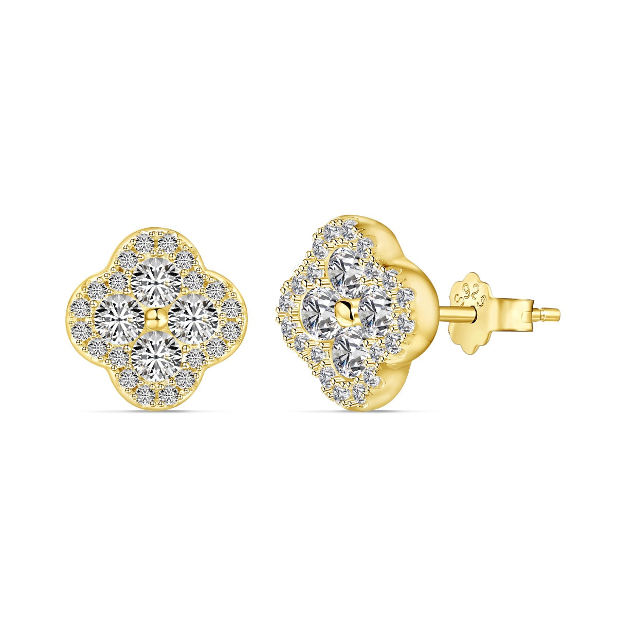 [Love More]Four-Leaf Clover Flower Shaped Earrings