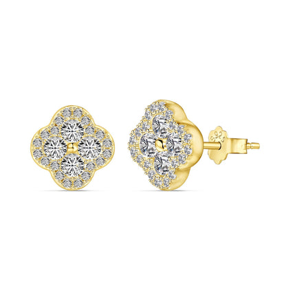 [Love More]Four-Leaf Clover Flower Shaped Earrings
