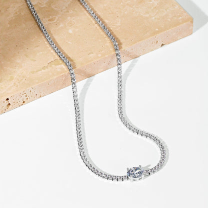 [Love More]1.0 Carat Shining Oval Cut Necklace
