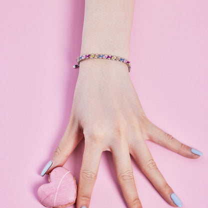 [Love More]Ornate Sparkling Multi Cut Party Bracelet