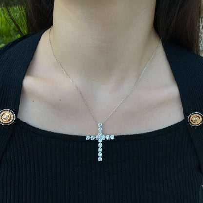 [Love More]Radiant Cross Shape Necklace
